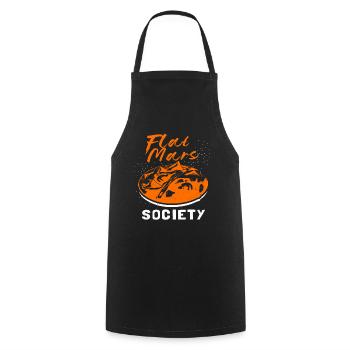 Flat Earth Society Reptiles Conspiracy - Cooking Apron - black - Front - AI Model Male 185 dark (185cm)