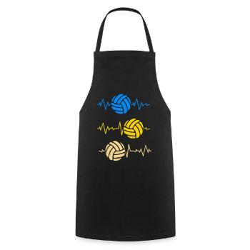 Volley-ball - Tablier de cuisine - noir - Devant - AI Model Male 185 dark (185cm)
