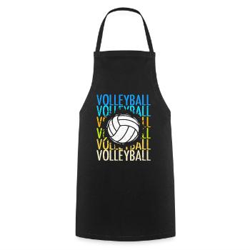 Volley-ball - Tablier de cuisine - noir - Devant - AI Model Male 185 dark (185cm)