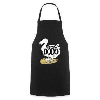 Dodo cadeau oiseau origine primitive fossil archéologie Geek - Tablier de cuisine - noir - Devant - AI Model Male 185 dark (185cm)