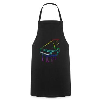 Pianiste Piano Piano Musique classique Instrument - Tablier de cuisine - noir - Devant - AI Model Male 185 dark (185cm)