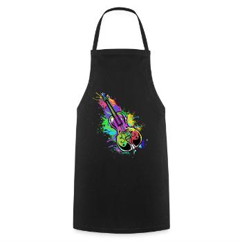 Cello Double Bass Classical Music Teacher Symphony - Cooking Apron - black - Front - AI Model Male 185 dark (185cm)