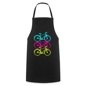 Bicycle - Cooking Apron - black - Front - AI Model Male 185 dark (185cm)