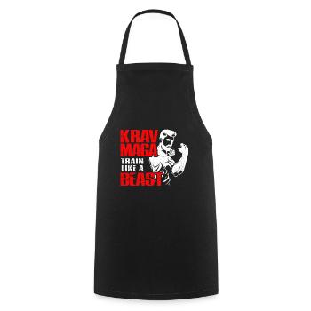 Krav Maga - Kochschürze - Schwarz - Vorne - AI Model Male 185 dark (185cm)