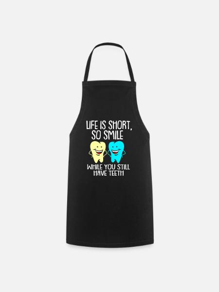 Dentiste cadeau dentiste dentiste dentaire dent - Tablier de cuisine - noir
