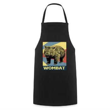 Wombat - Kochschürze - Schwarz - Vorne - AI Model Male 185 dark (185cm)