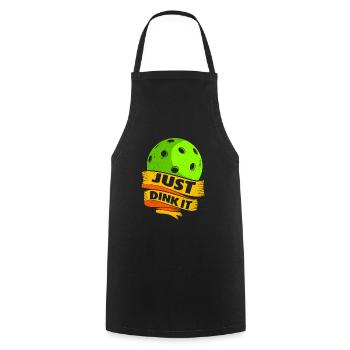 Pickleball - Cooking Apron - black - Front - AI Model Male 185 dark (185cm)