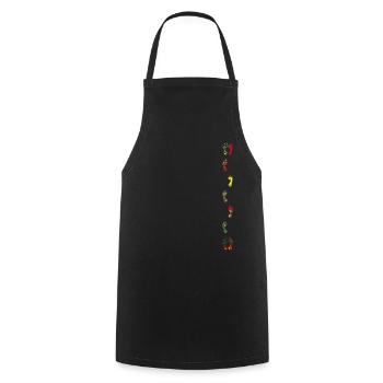 Pieds en marche - Tablier de cuisine - noir - Devant - AI Model Male 185 dark (185cm)