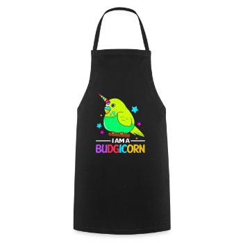 Budgie - Cooking Apron - black - Front - AI Model Male 185 dark (185cm)