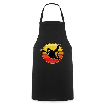 Parachuting - Cooking Apron - black - Front - AI Model Male 185 dark (185cm)