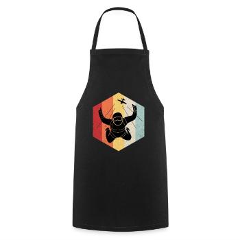 Parachuting - Cooking Apron - black - Front - AI Model Male 185 dark (185cm)
