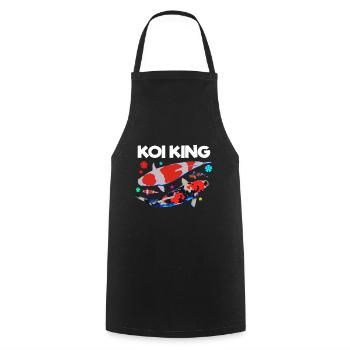 Koi poissons carpes Nishikigoi Kohaku Asagi cadeau - Tablier de cuisine - noir - Devant - AI Model Male 185 dark (185cm)