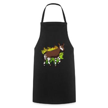 Okapi - Kochschürze - Schwarz - Vorne - AI Model Male 185 dark (185cm)