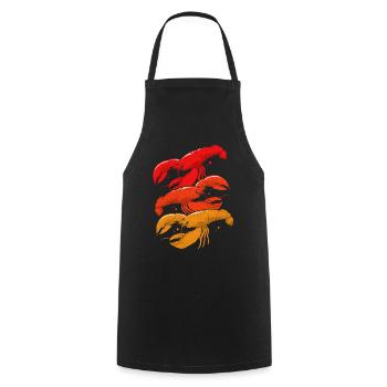 Homard - Tablier de cuisine - noir - Devant - AI Model Male 185 dark (185cm)