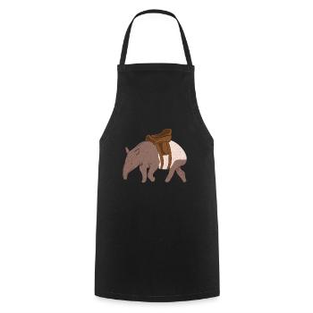 Tapir - Kochschürze - Schwarz - Vorne - AI Model Male 185 dark (185cm)