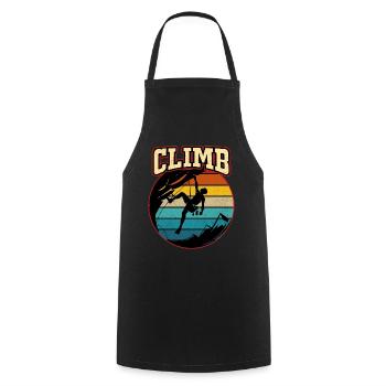 Climb - Cooking Apron - black - Front - AI Model Male 185 dark (185cm)