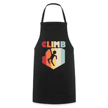 Climbing Climber Climbing Wall Mountain Rock Sport - Cooking Apron - black - Front - AI Model Male 185 dark (185cm)