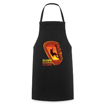 Climbing Climber Climbing Wall Mountain Rock Sport - Cooking Apron - black - Front - AI Model Male 185 dark (185cm)