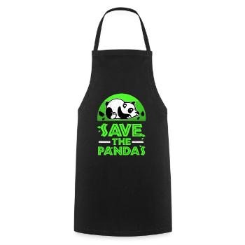 Panda - Cooking Apron - black - Front - AI Model Male 185 dark (185cm)