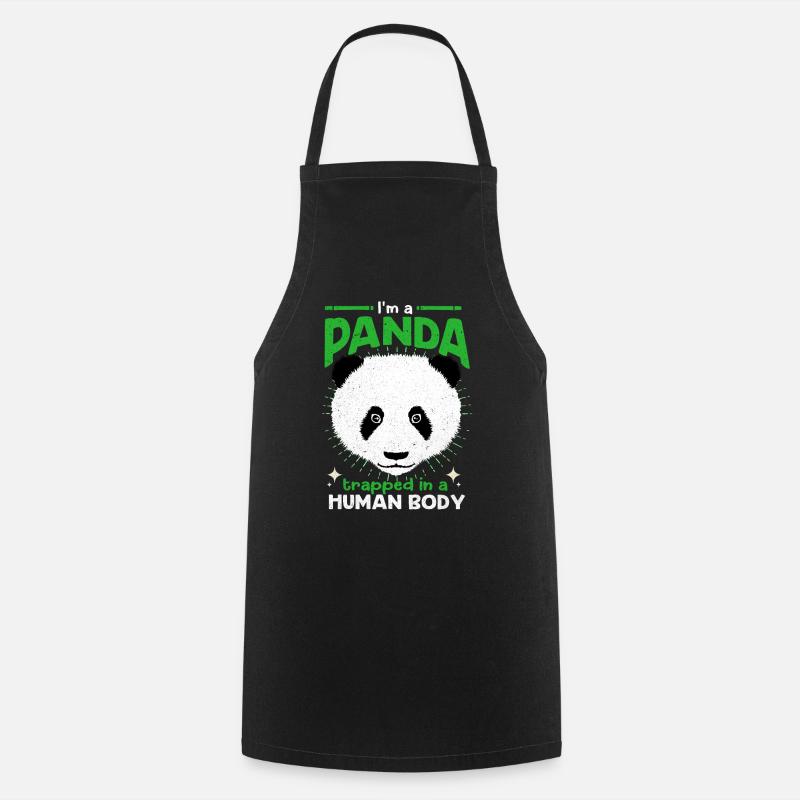 Panda - Tablier de cuisine - noir