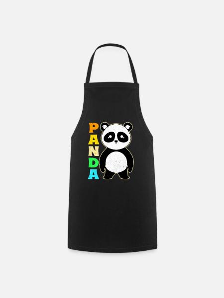 Panda - Tablier de cuisine - noir