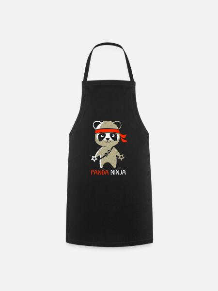 Panda - Tablier de cuisine - noir
