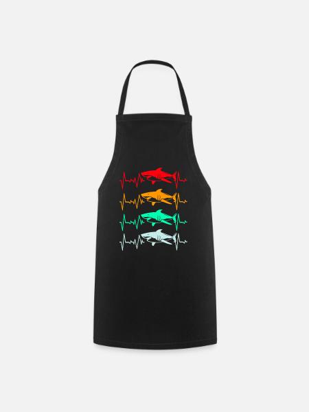 Requin Requin Requin nageoires de requin Océan - Tablier de cuisine - noir