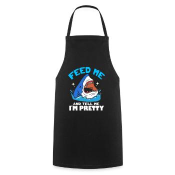Shark Fish Shark Shark Fin Sharks Ocean - Cooking Apron - black - Front - AI Model Male 185 dark (185cm)