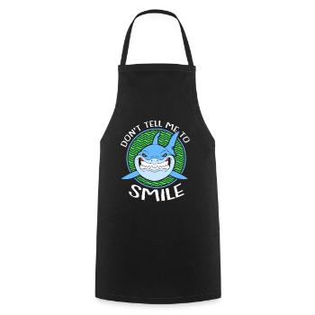 Shark Fish Shark Shark Fin Sharks Ocean - Cooking Apron - black - Front - AI Model Male 185 dark (185cm)