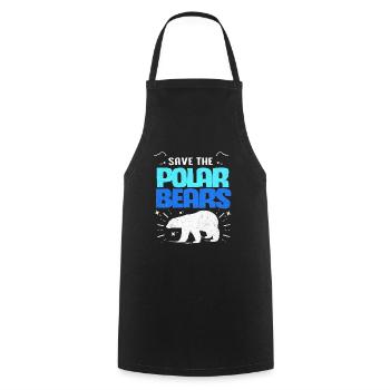 Polar bear - Cooking Apron - black - Front - AI Model Male 185 dark (185cm)