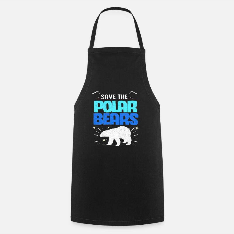 Polar bear - Cooking Apron - black