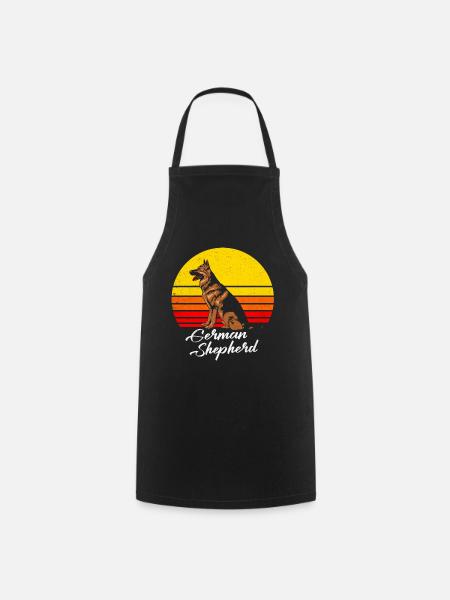 German Shepherd - Cooking Apron - black