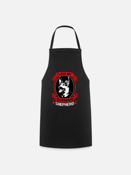 German Shepherd - Cooking Apron - black
