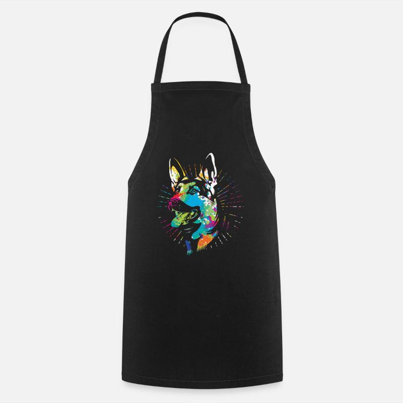 German Shepherd - Cooking Apron - black