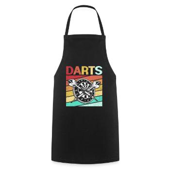 Dart - Kochschürze - Schwarz - Vorne - AI Model Male 185 dark (185cm)