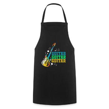 guitare - Tablier de cuisine - noir - Devant - AI Model Male 185 dark (185cm)