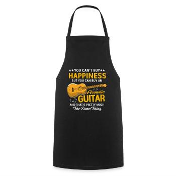 guitar - Cooking Apron - black - Front - AI Model Male 185 dark (185cm)
