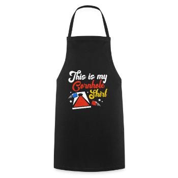 cornhole - Tablier de cuisine - noir - Devant - AI Model Male 185 dark (185cm)