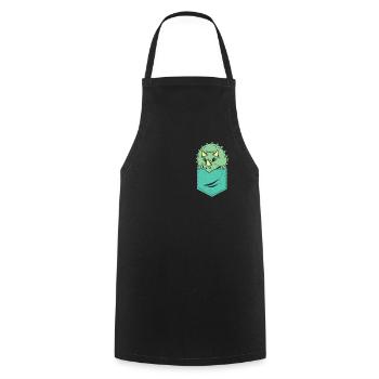 Triceratops - Cooking Apron - black - Front - AI Model Male 185 dark (185cm)