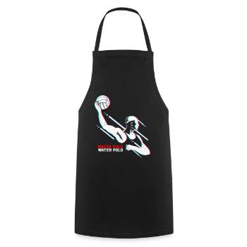 water polo - Cooking Apron - black - Front - AI Model Male 185 dark (185cm)