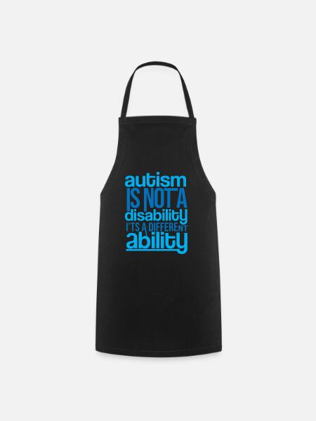 Autisme - Tablier de cuisine - noir