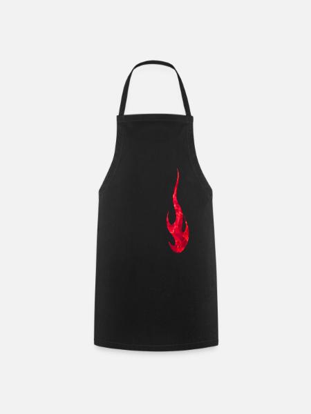 Flamme - Kochschürze - Schwarz