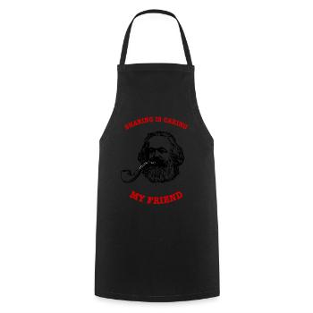Kommunismus Gespenst Geschenk Pfeife Marx - Kochschürze - Schwarz - Vorne - AI Model Male 185 dark (185cm)