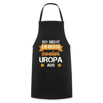 SO SIEHT EIN COOLER UROPA AUS - Kochschürze - Schwarz - Vorne - AI Model Male 185 dark (185cm)