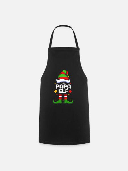Elf Elf Christmas Gift Father Dad - Cooking Apron - black