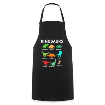 Dinosaures - Tablier de cuisine - noir - Devant - AI Model Male 185 dark (185cm)