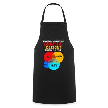 Designer Graphic Designer Graphic Designer Artist - Cooking Apron - black - Front - AI Model Male 185 dark (185cm)