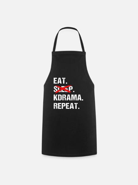 Kpop Kdrama - Tablier de cuisine - noir