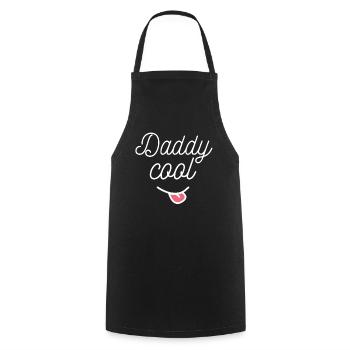 DADDY COOL TIRE LA LANGUE idée cadeau humour - Tablier de cuisine - noir - Devant - AI Model Male 185 dark (185cm)