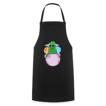 Planète extraterrestre mignonne - Tablier de cuisine - noir - Devant - AI Model Male 185 dark (185cm)